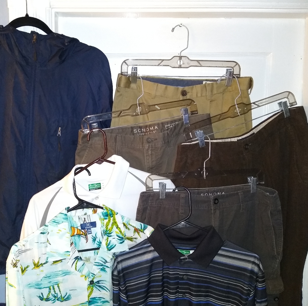 Four Pants plus Three Shirts and Jacket